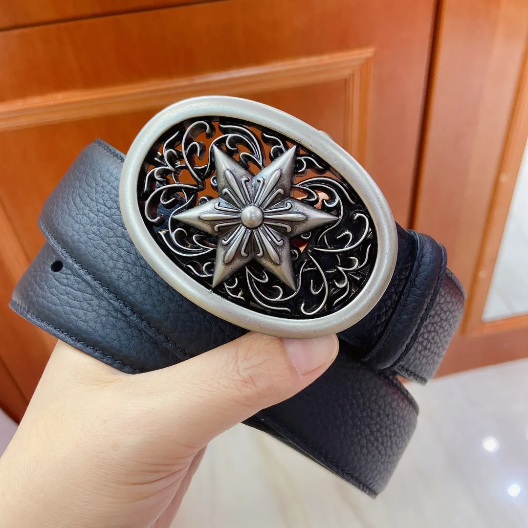 💰480💰Full package💰 💍Purchase level 𝐂𝐡𝐫𝐨𝐦𝐞𝐇𝐞𝐚𝐫𝐭𝐬 Crow Heart Detachable model. High-quality six-pointed star hardware with first-layer lychee leather belt, very cool. Width 3.8cm